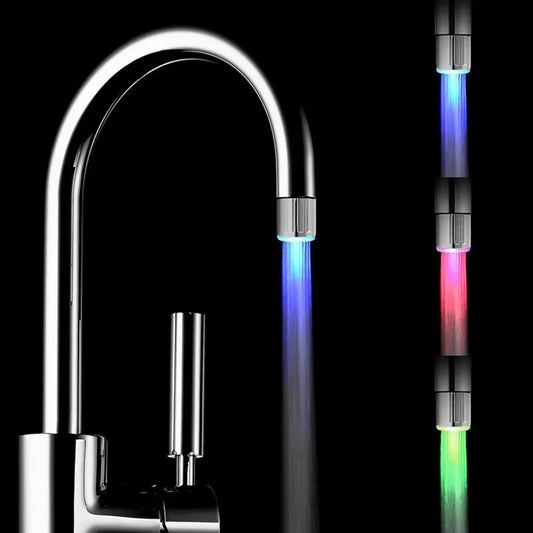 LED Colour-Changing Faucet Aerator | 3-Colour Glow Tap Nozzle LED Faucet Aerator Oasis Select 3 colors