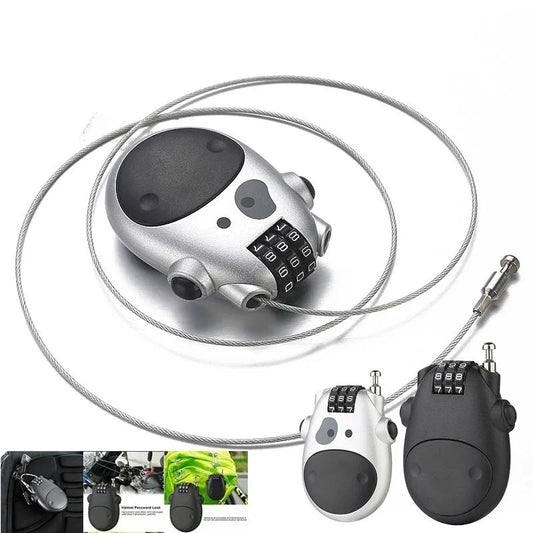 Retractable Steel Cable Combination Lock – Bike, Helmet & Travel Cable Combination Lock Peaceful Pleasures Health and Wellness