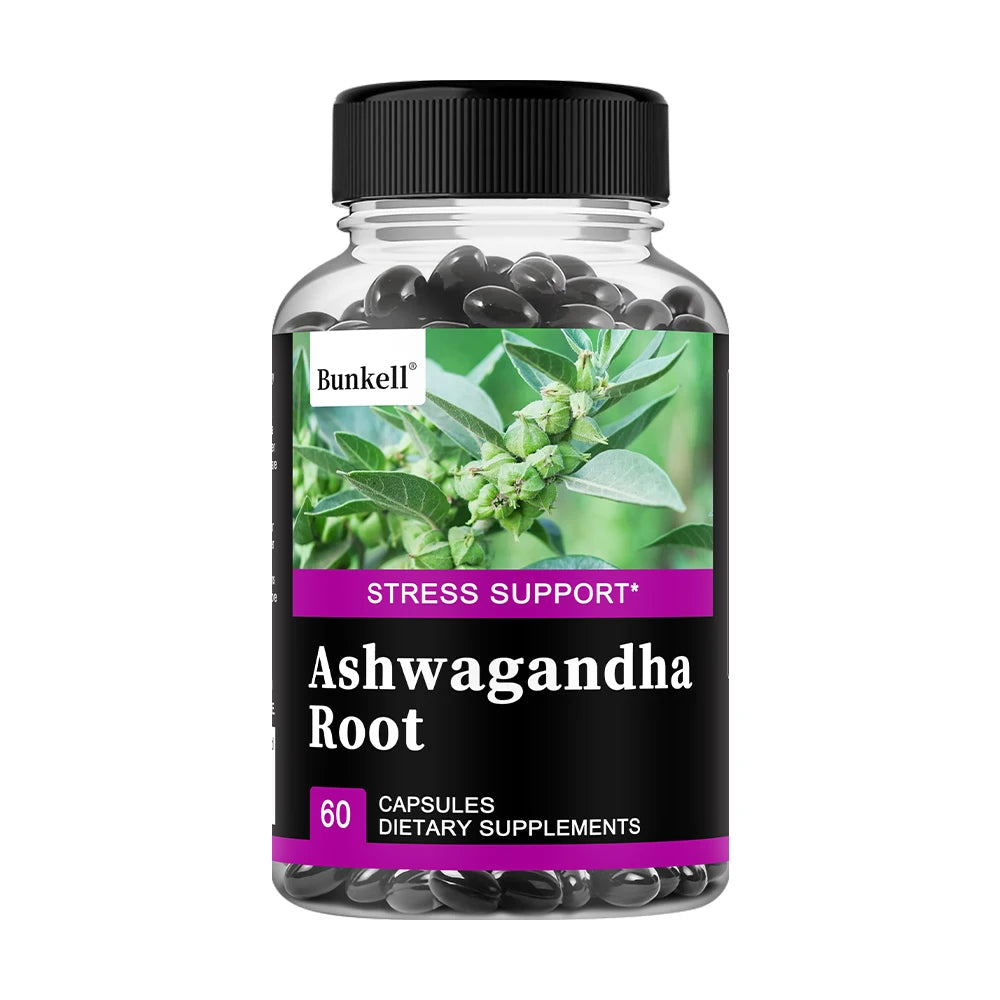 Ashwagandha Capsules 350mg - Stress Relief, Mood & Sleep Support, Energy, Focus, Muscle Strength, Non-GMO, Organic Root Extract Peaceful Pleasures Health and Wellness 60 count-1 bottle