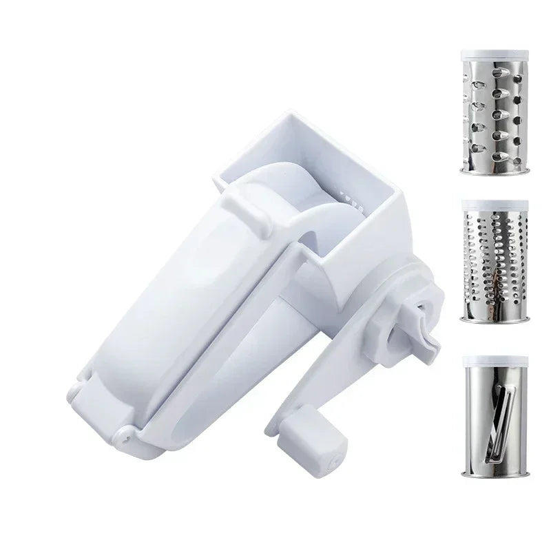 1 and 3 In 1 Kitchen Supplies Plastic Hand cranked rotating cheese planer creative cheese grater Multi functional cheese grater Peaceful Pleasures Health and Wellness Three in one set