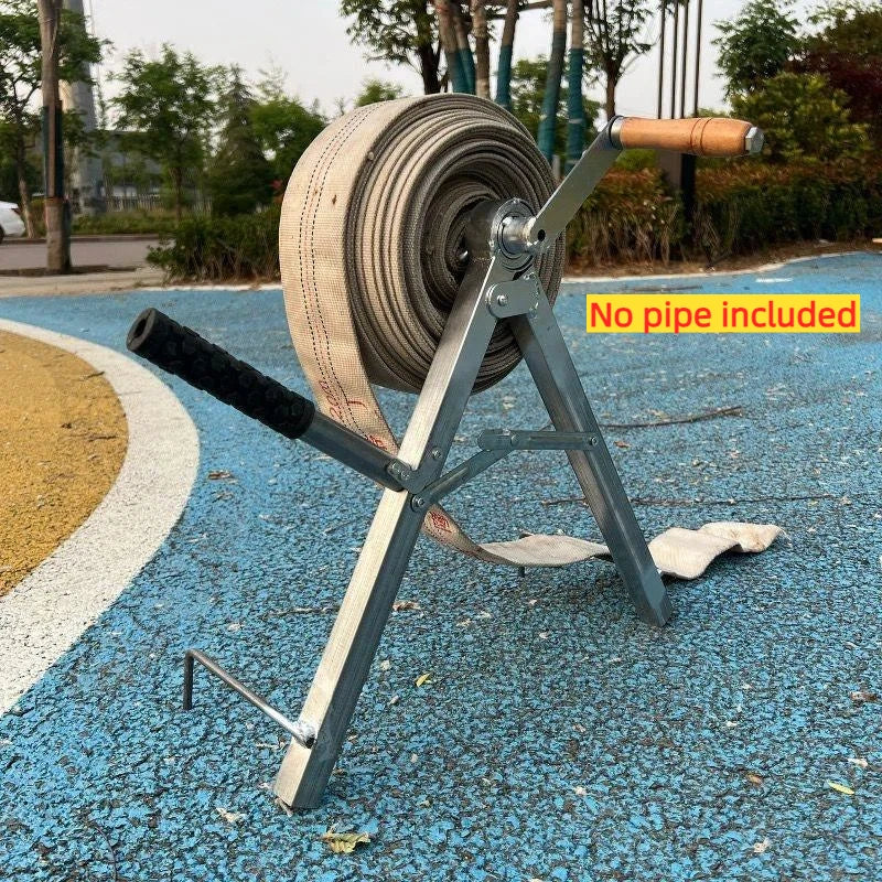 Portable Hose Reel Machine Manual Fire Water Pipe Winder Foldable Agricultural Irrigation Artifact Winding Rack Peaceful Pleasures Health and Wellness