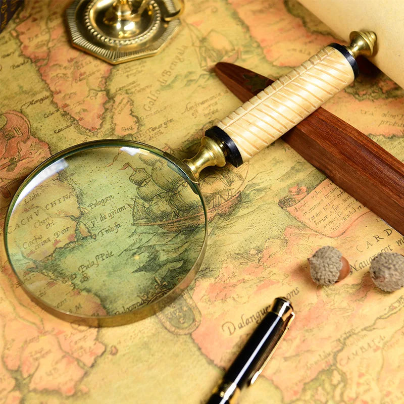 Household Goods, Retro Brass Horn Magnifying Glass, Sample Room, Soft Decoration, Props and Ornaments Peaceful Pleasures Health and Wellness 6