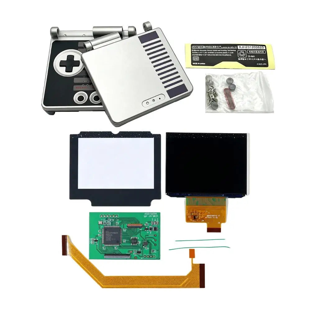 IPS V4 LCD Screen Kit for GBA SP – High Brightness + Shell