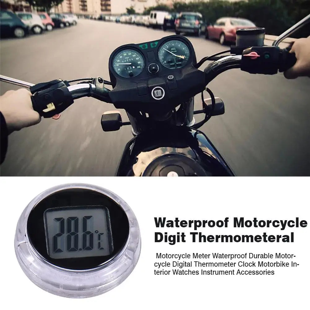 Mini Waterproof Digital Thermometer – Motorcycle & Car Stick-On Digital Thermometer Peaceful Pleasures Health and Wellness