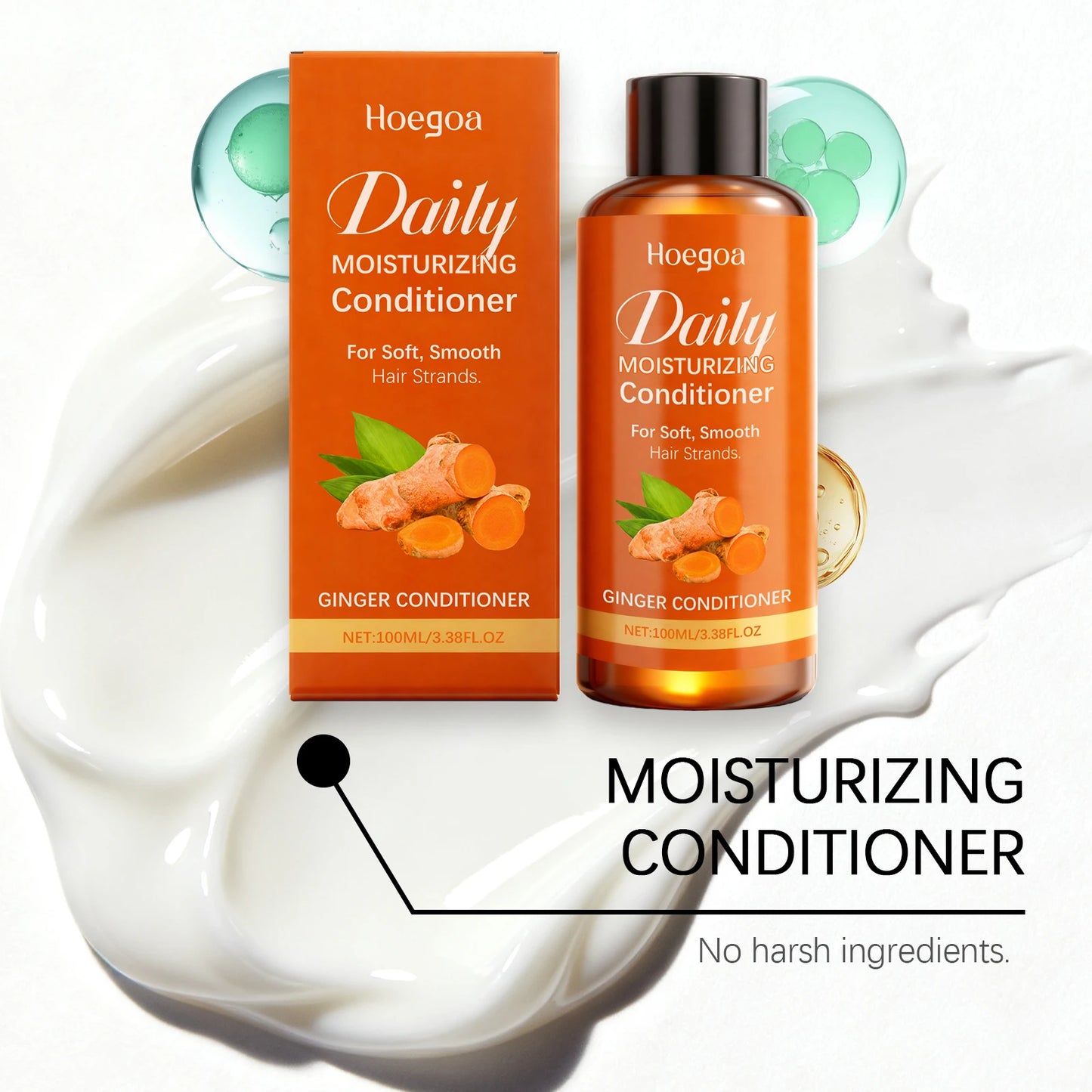 Ginger Shampoo Thicken Volumizing Shampoo Repair Damaged Hair Conditioner Anti Hair Loss Hair Regrowth Cleansing Scalp Hair Care Peaceful Pleasures Health and Wellness