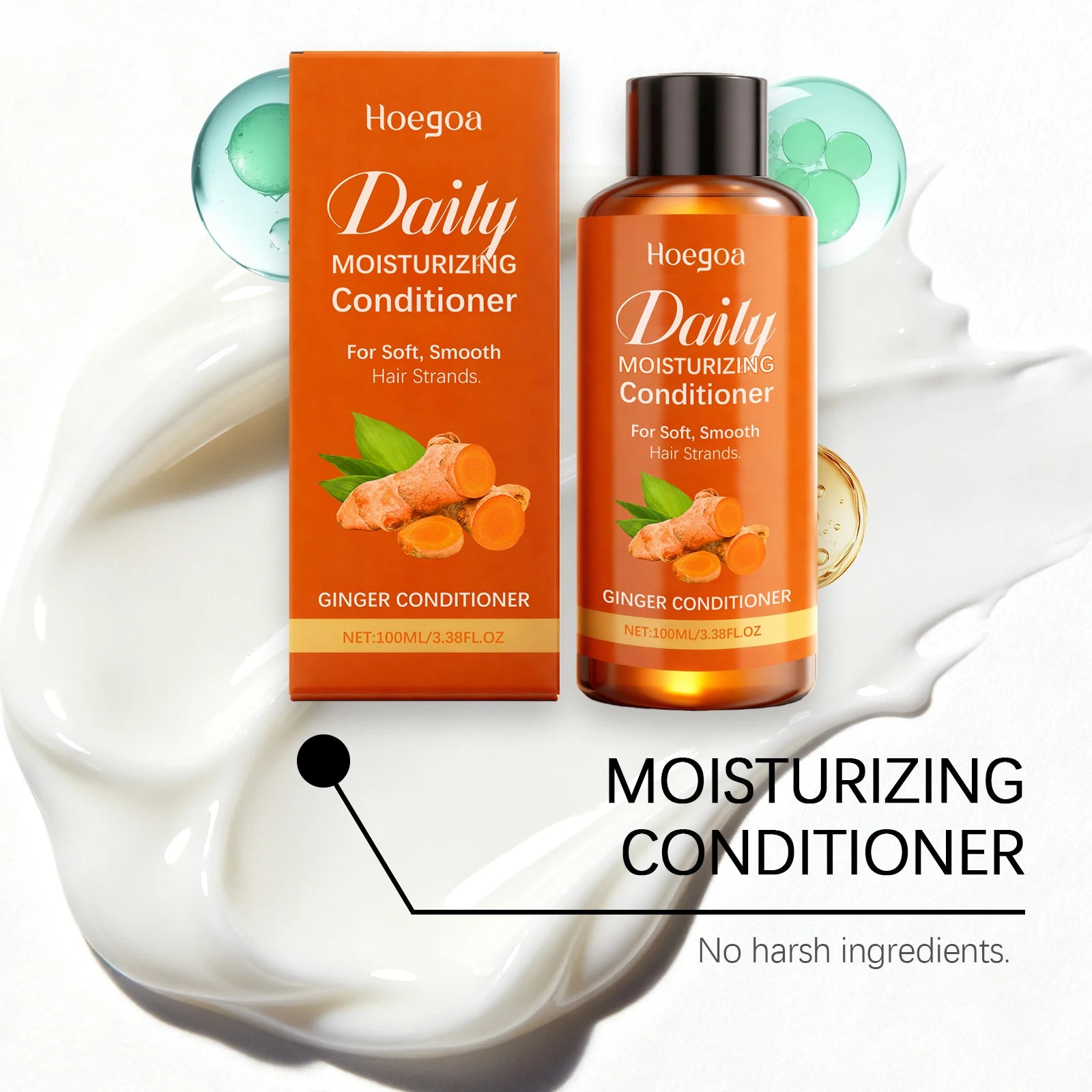 Ginger Shampoo Thicken Volumizing Shampoo Repair Damaged Hair Conditioner Anti Hair Loss Hair Regrowth Cleansing Scalp Hair Care Peaceful Pleasures Health and Wellness