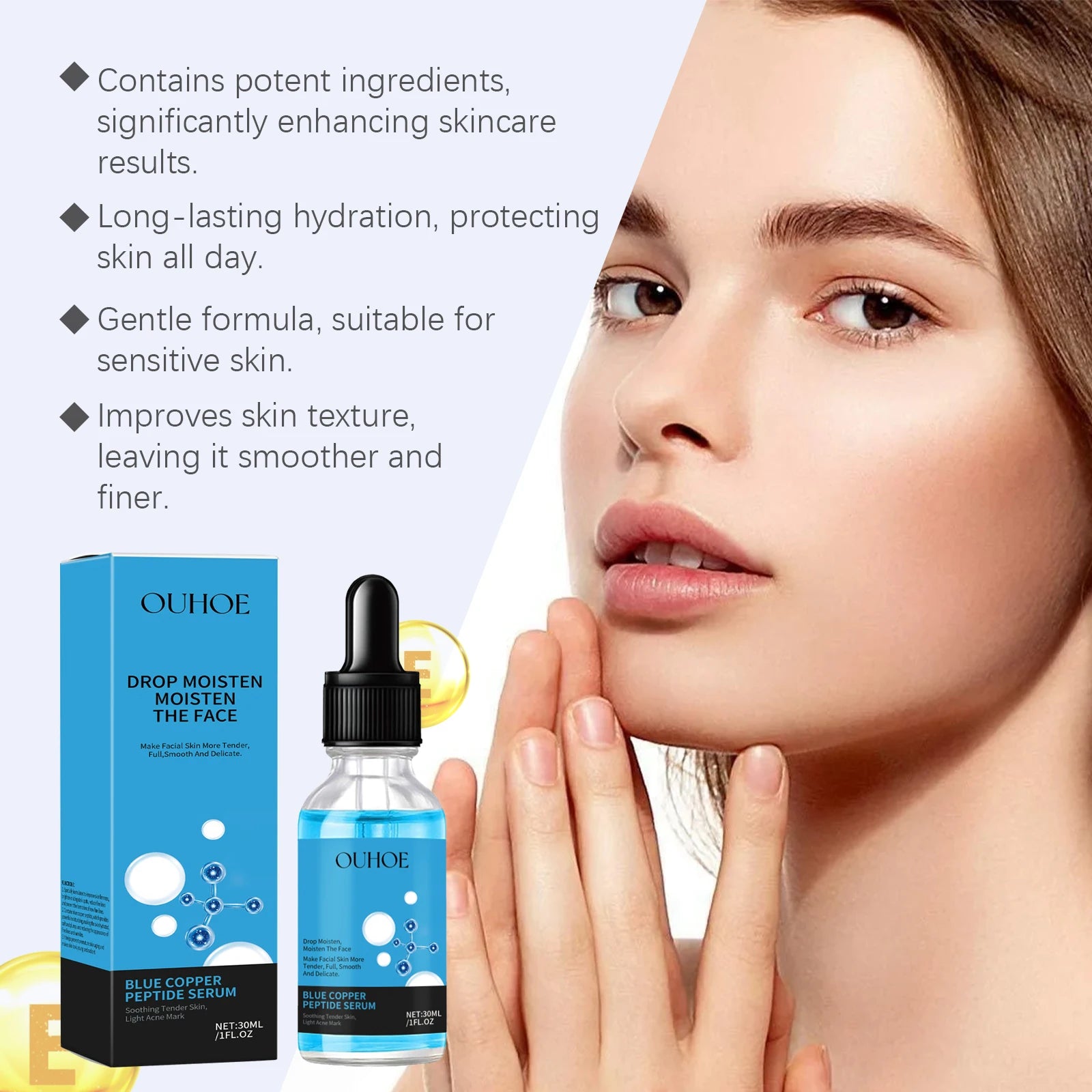 Copper Peptide Face Serum – Anti-Aging & Pore Tightening 30ml Anti-Aging Face Serum Peaceful Pleasures Health and Wellness