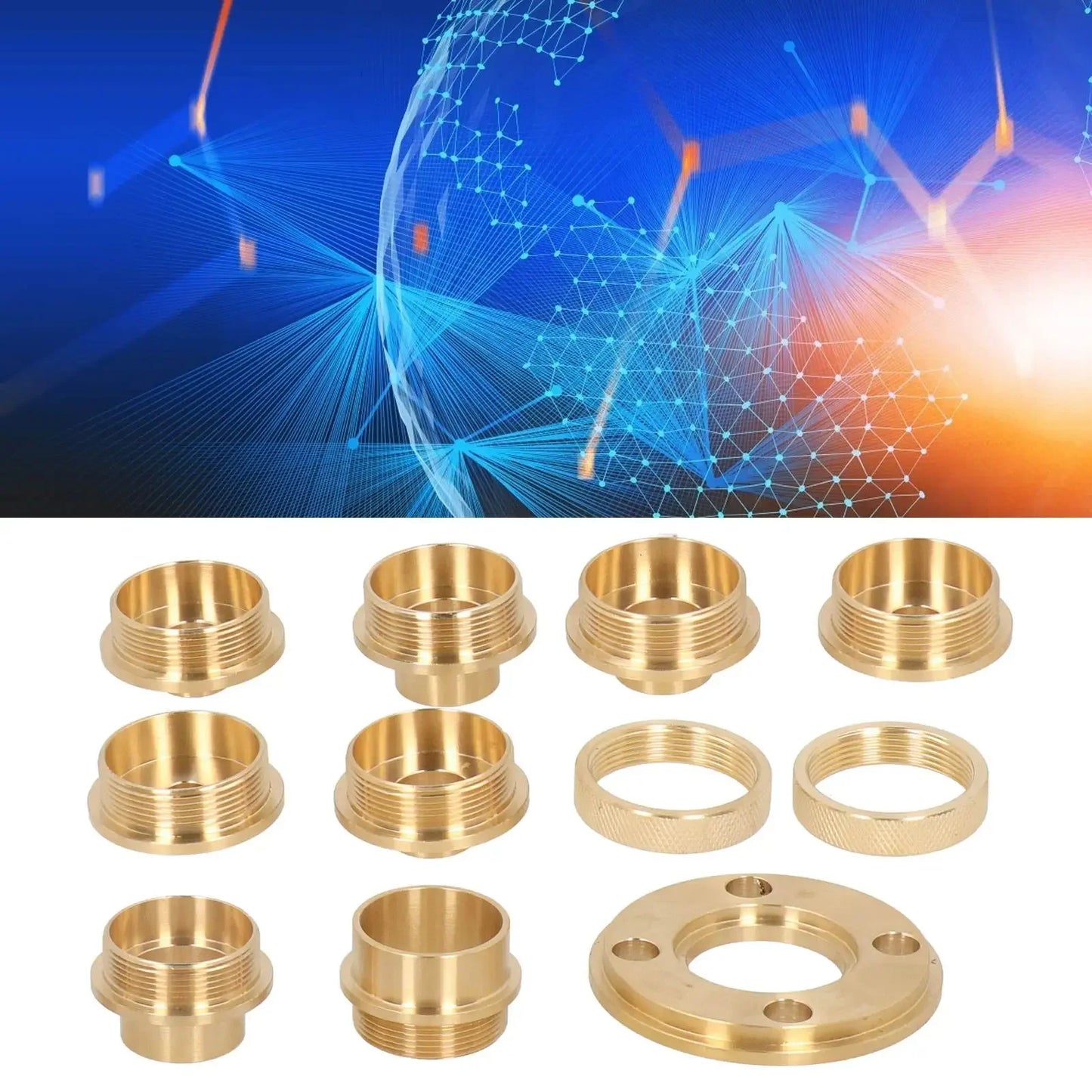 Brass Template Router Guides Lock Nut Adapter Accessory Templates