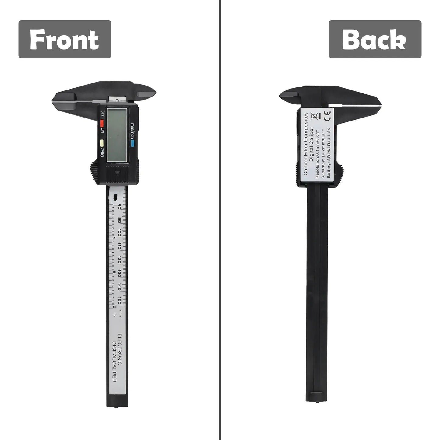 Digital Caliper 150mm Carbon Fiber – Inch & MM Vernier Tool