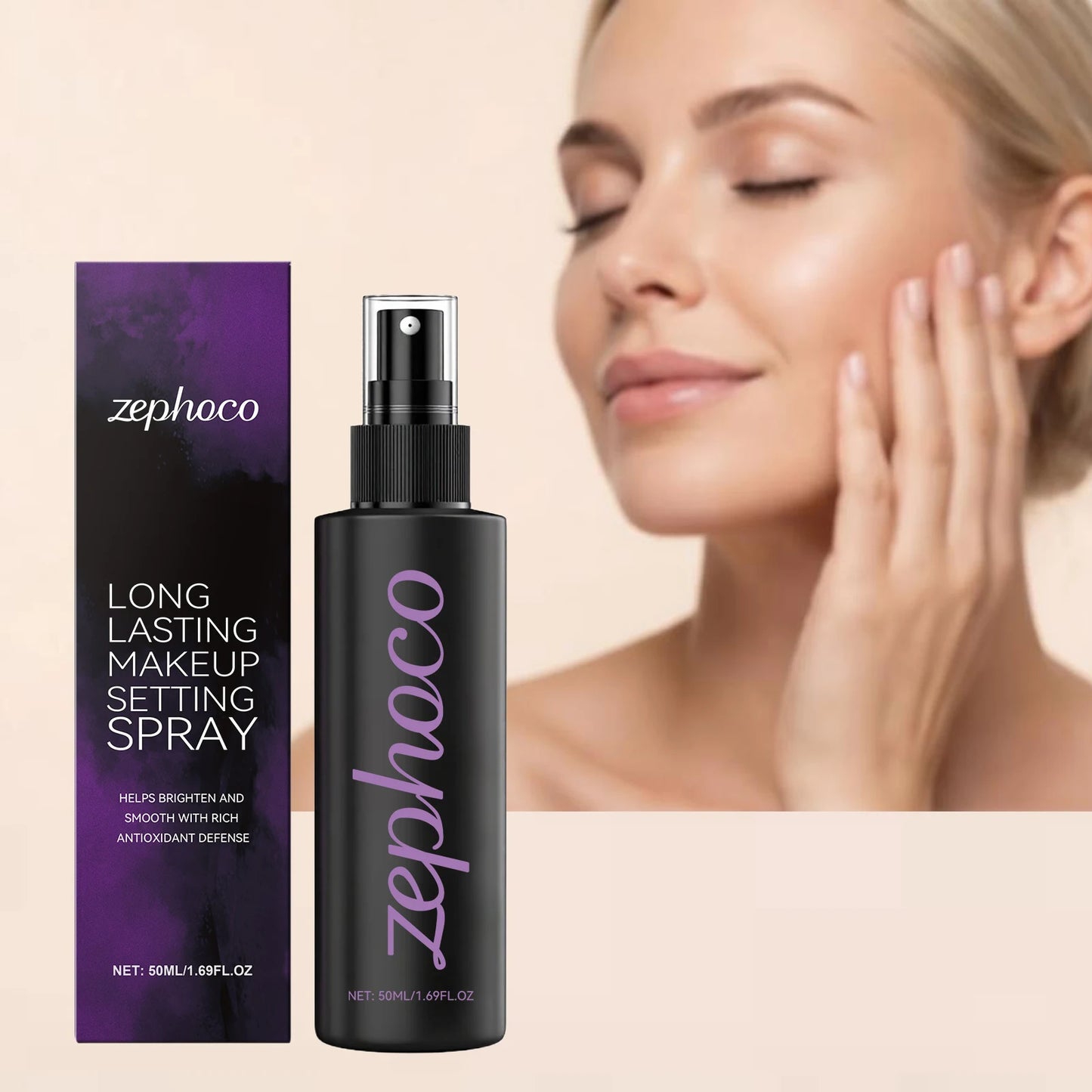 Waterproof Makeup Setting Spray Long-Lasting Glossy Matte Base Makeup Sweatproof Oil-Control Moisturizing Fixing Setting Spray Peaceful Pleasures Health and Wellness
