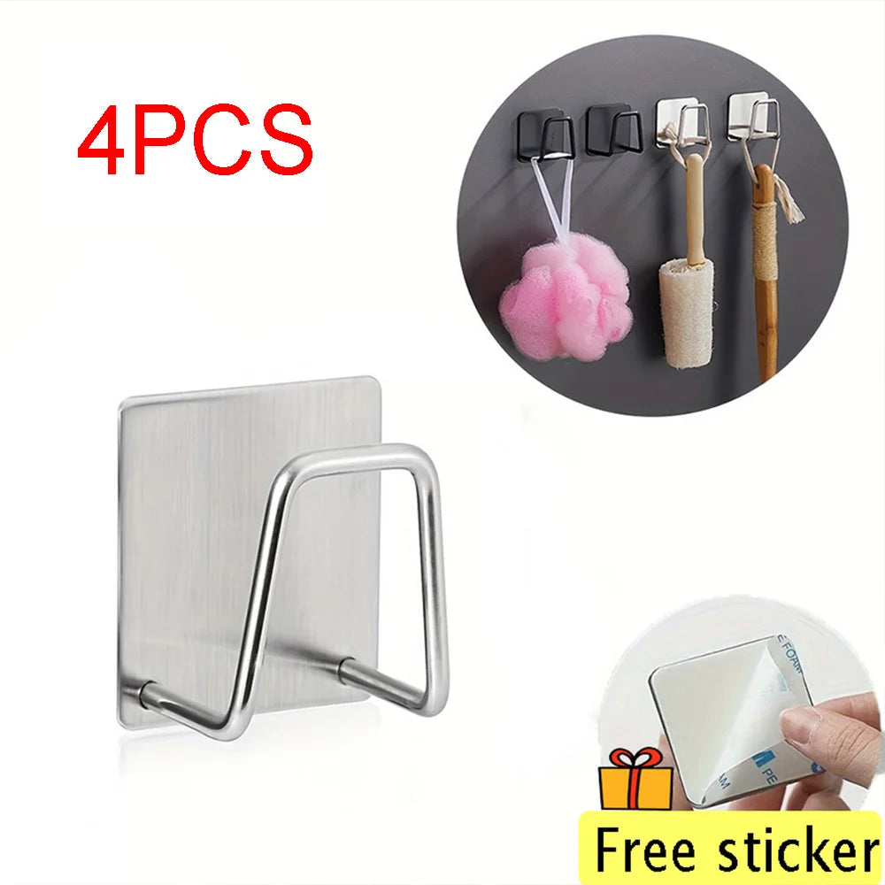 Stainless Steel Sink Sponge Holder | Adhesive Wall Organizer
