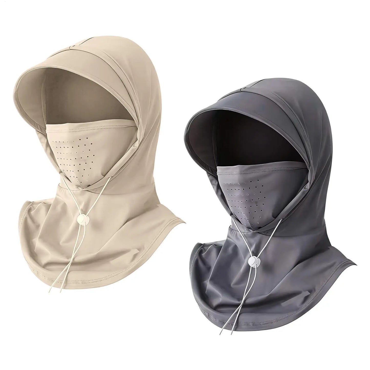 UPF 50+ Ice Silk Sun Hood – UV Face & Neck Cover for Outdoors