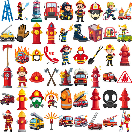 54pcs Firefighter Temporary Tattoos – Waterproof Body Stickers Temporary Tattoo Stickers Oasis Select