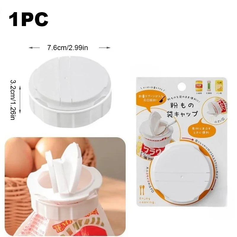 Double-opening Lid Discharge Nozzle Kitchen Snack Preservation Bag Plastic Sealing Clip Seasoning Moisture-proof Sealing Clip Peaceful Pleasures Health and Wellness