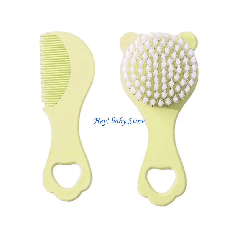Baby Hair Brush & Comb Set | Soft Bear Design for Newborns