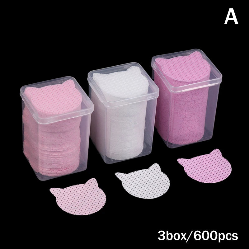 200/600 PCS Wipes Paper Eyelash Glue Remover Wipe Mouth Of The Glue Bottle Prevent Clogging Glue Cleaner Pads Lash Extension Peaceful Pleasures Health and Wellness A Multicolor