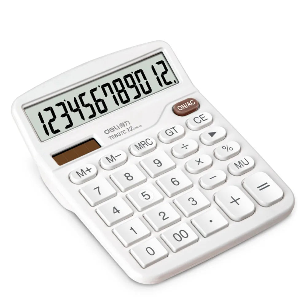 12-Digit Dual Power Calculator – Candy Color, Solar & Battery