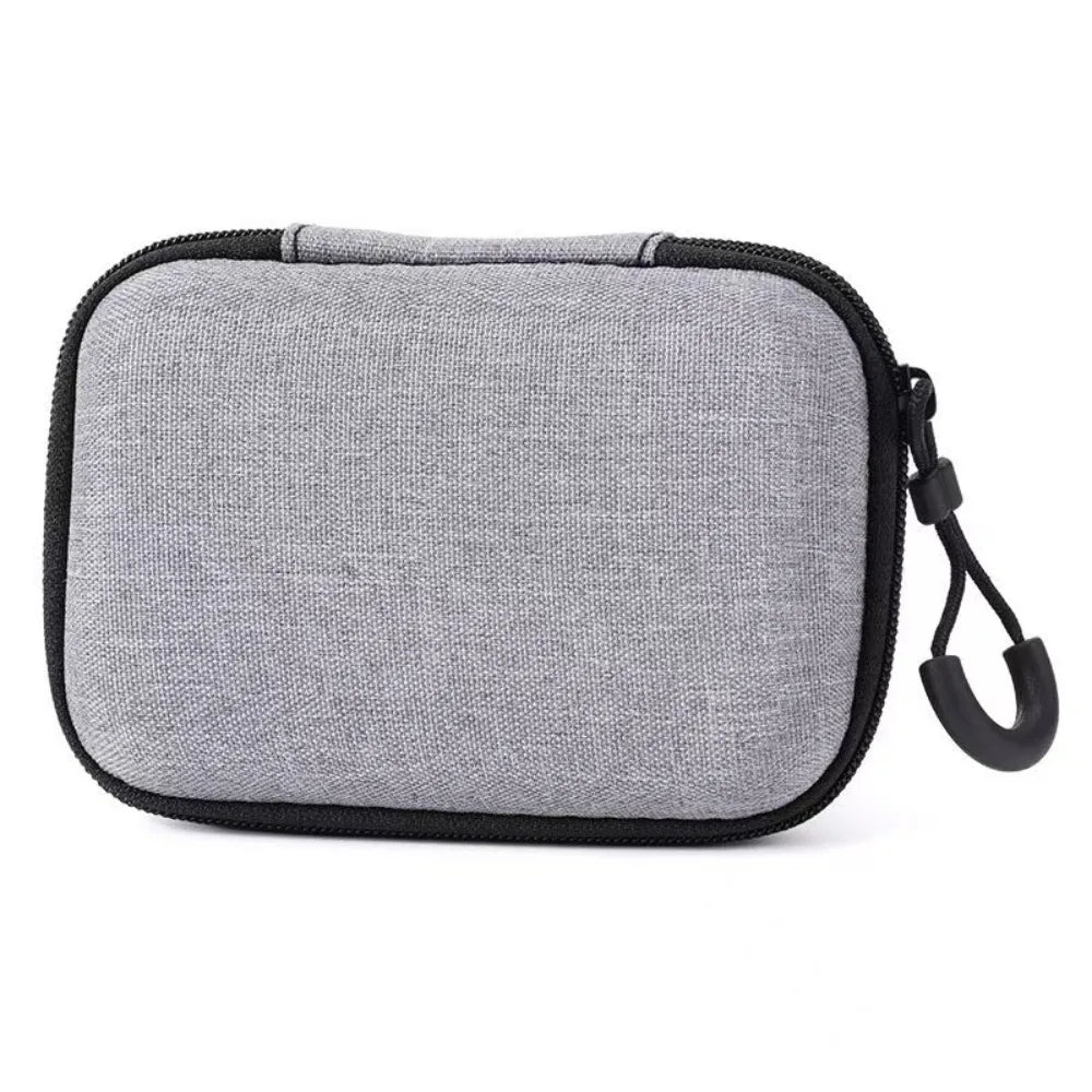 Shockproof Hard EVA Storage Bag Protective Dust-proof Earphone Storage Bag Portable Wear-resistant Data Cable Organizer Bag Peaceful Pleasures Health and Wellness 11-8-4cm