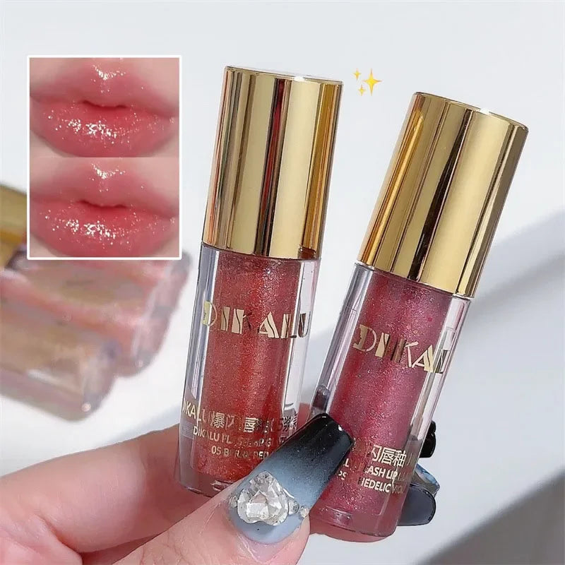 DIKALU Diamond Glitter Lip Gloss – 5 Colors, Waterproof Shimmer