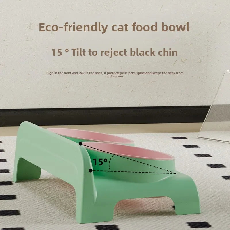 Adjustable Height Double Bowl Pet Feeder | Raised Dog & Cat Stand