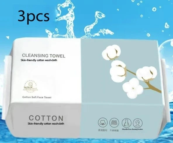 100PCS Natural Disposable Face Towel Travel Facial Cleansing Wet And Dry Makeup Remover Pearl Cotton Soft Makeup Nonwoven Towel Peaceful Pleasures Health and Wellness 3pcs