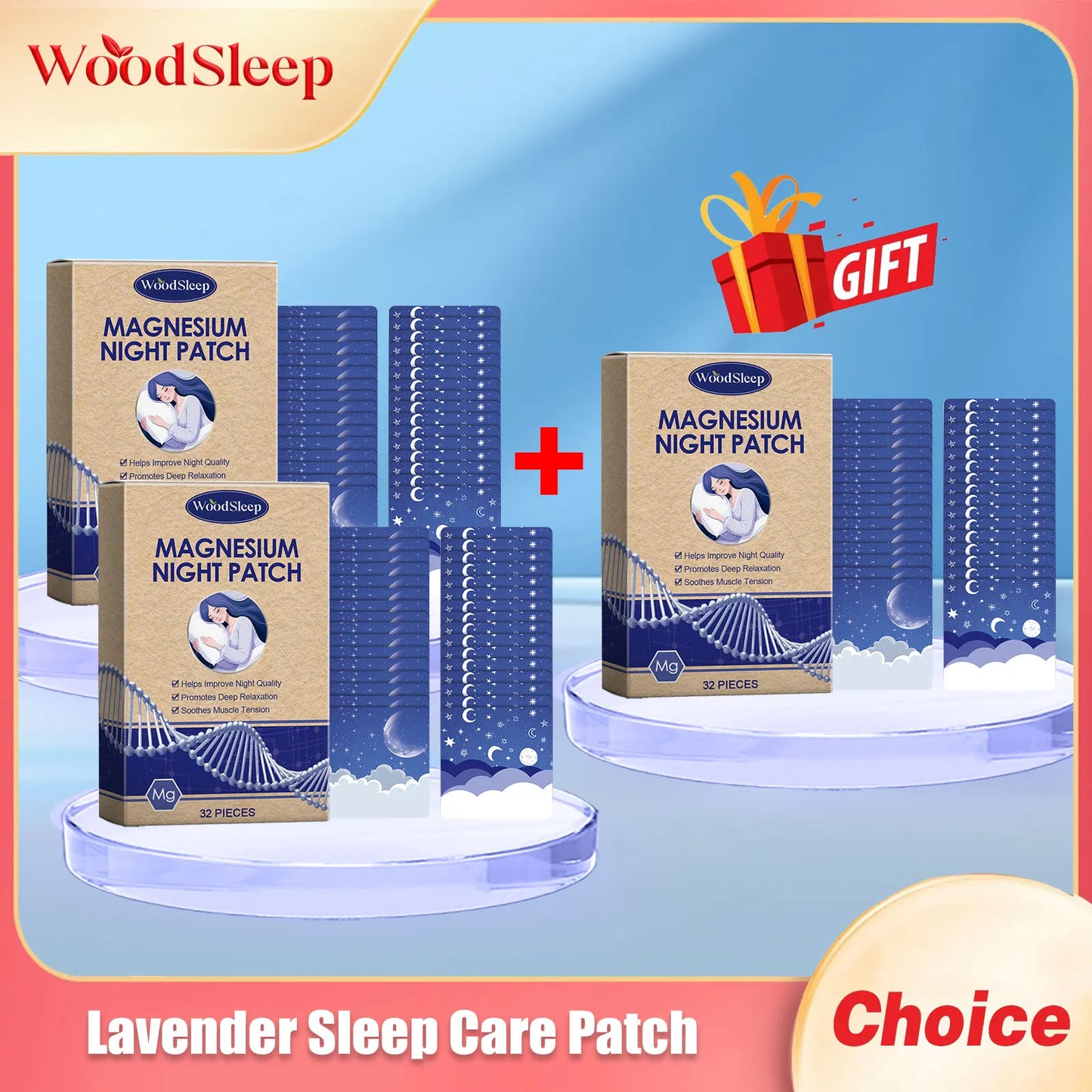 Woodsleep Lavender Herbal Sleep Patch – 32 Nighttime Stickers