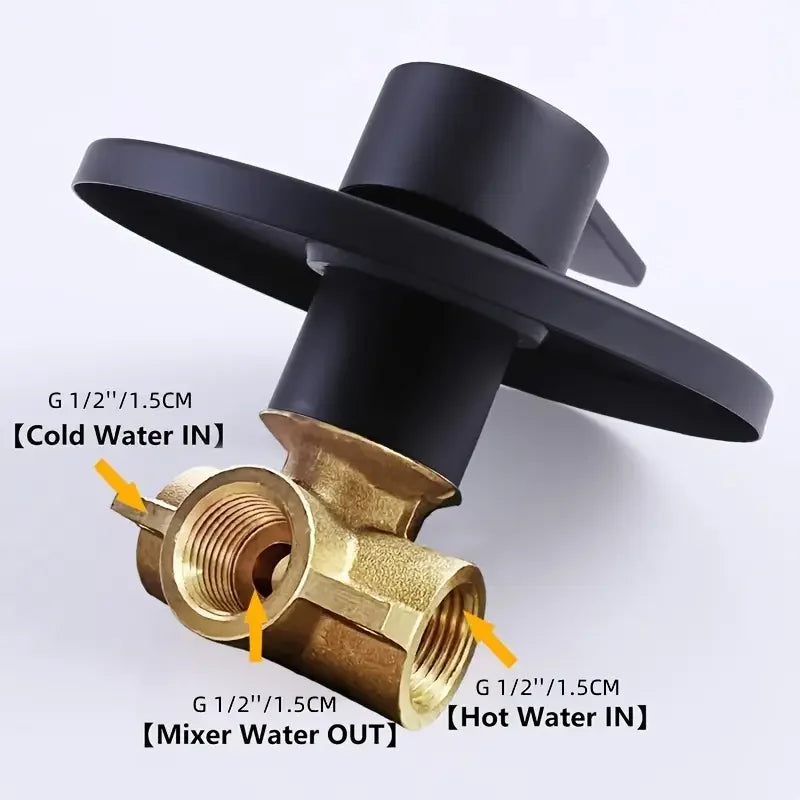 Black Wall-Mounted Dual Function Shower Faucet | YANKE Classic