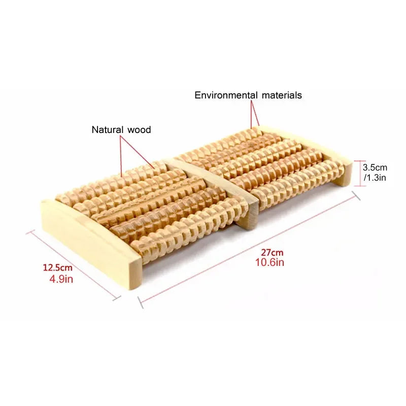 Wooden Foot Massage Roller – Plantar Fasciitis Pain Relief