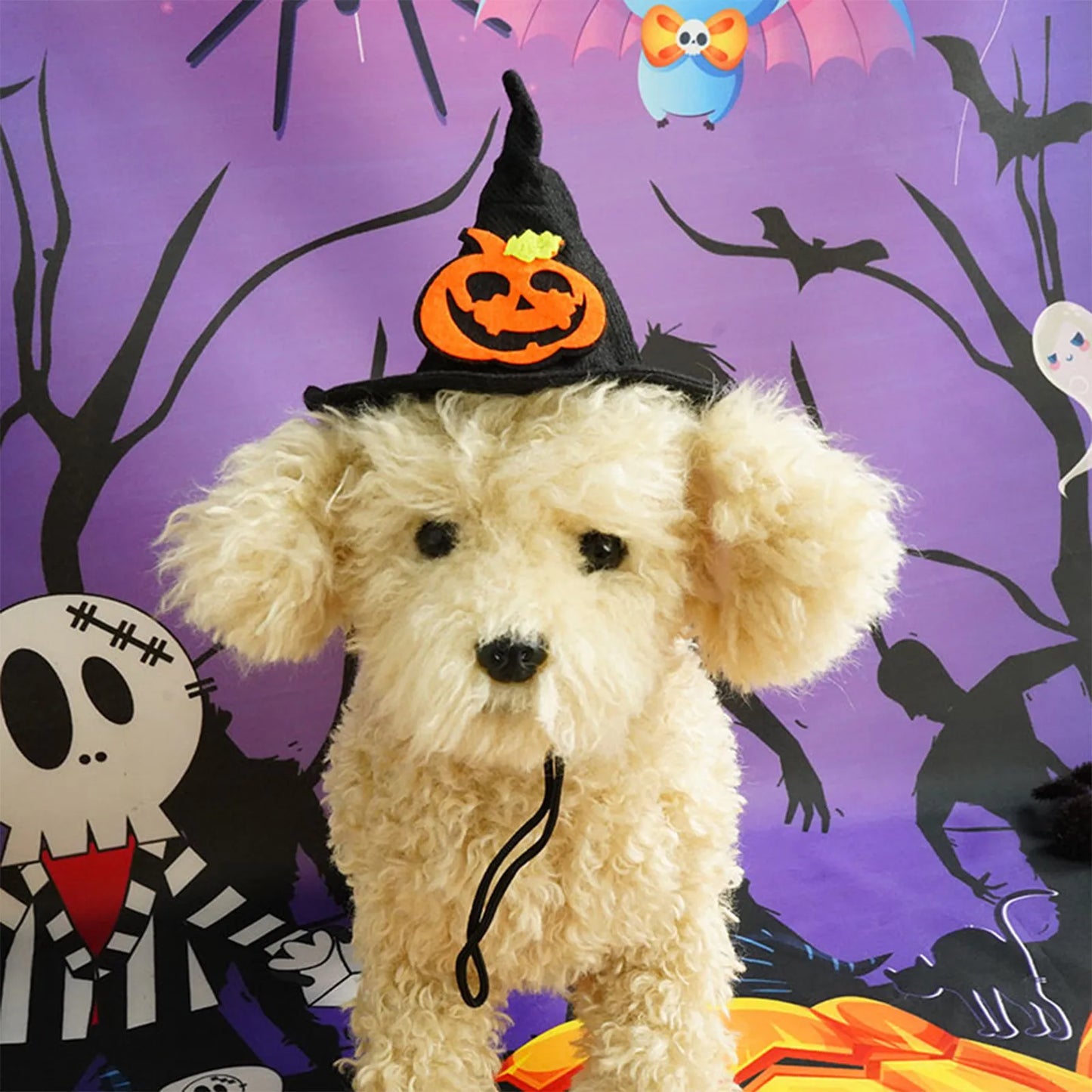 Halloween Spider Web Witch Hat Elastic Hair Band Pet Supplies Dog Cat Pumpkin Bat Hat Hair Accessories Happy Helloween Party Peaceful Pleasures Health and Wellness
