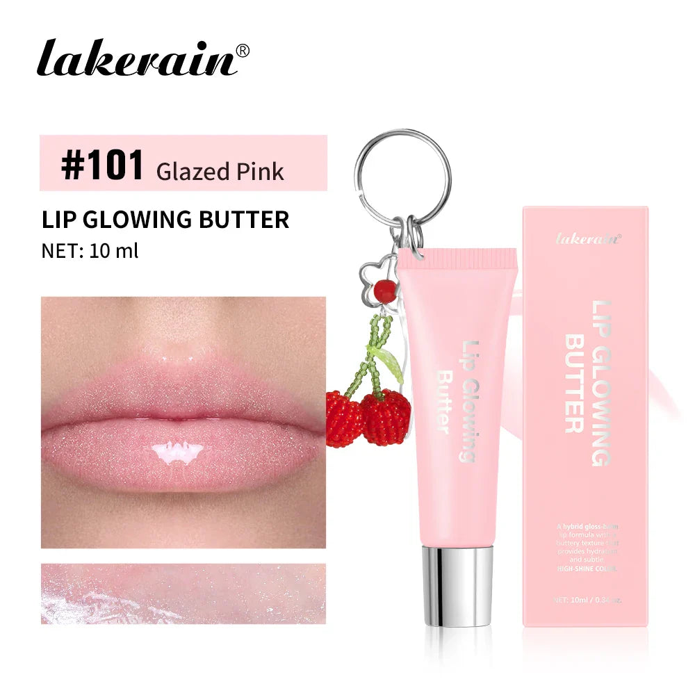 Lakerain Lip Glowing Butter Gloss + Cherry Keychain | 5 Colors