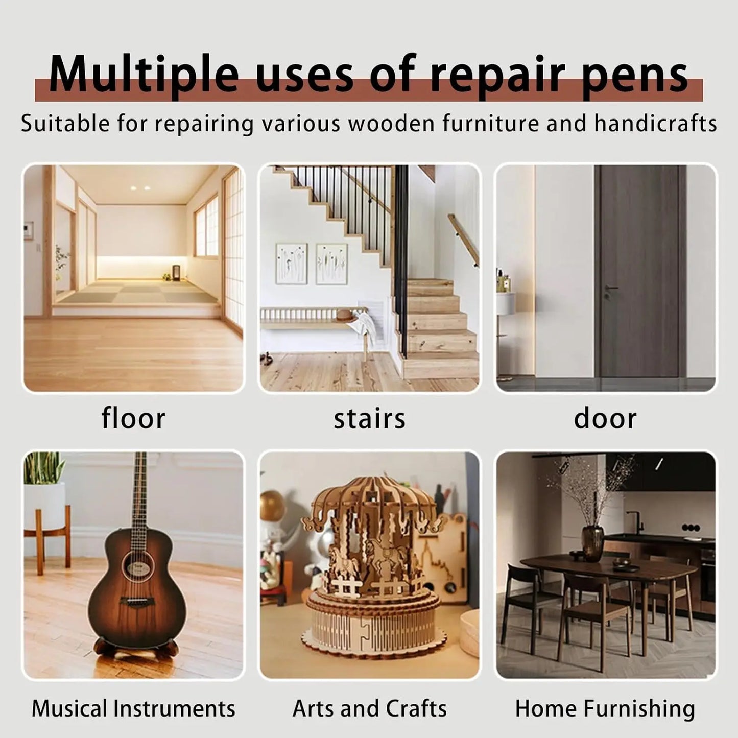 Wood Composite Grain Paint Furniture Touch-up Markers Pens Wood Floor,Furniture Markers Touch Up,touch up markers Peaceful Pleasures Health and Wellness