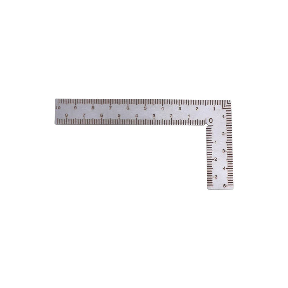 Stainless Steel L Square Ruler Measuring Tool High-Accuracy Metal Ruler Precision Small Frame Mini Ruler School Supplies Peaceful Pleasures Health and Wellness small