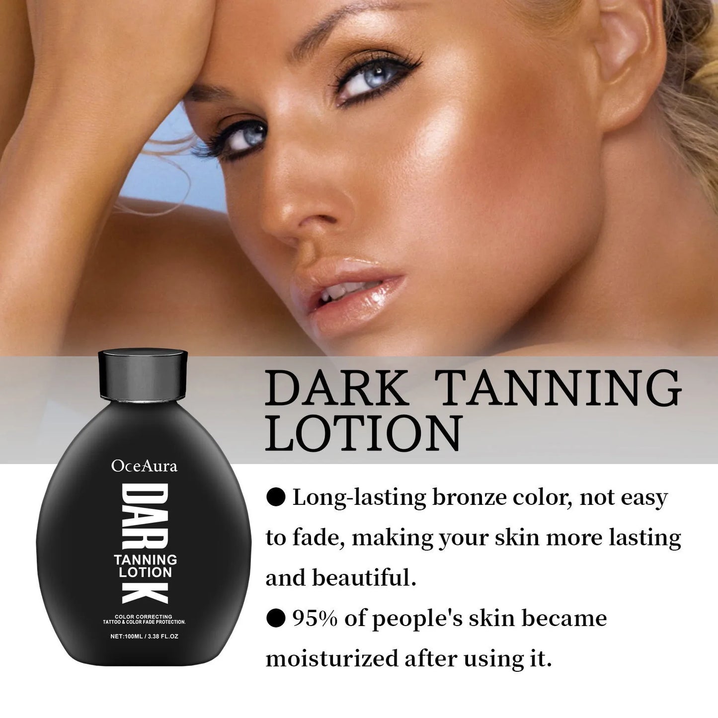 OceAura Self Tanner Bronzer Lotion – Sunless Tanning Cream 100ml