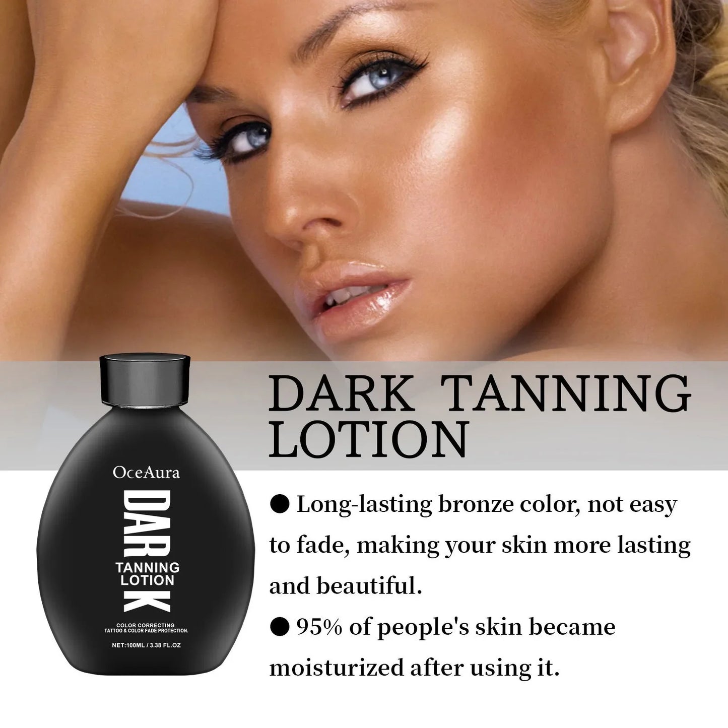 OceAura Self Tanner Bronzer Lotion 100ml | Sunless Tan Glow