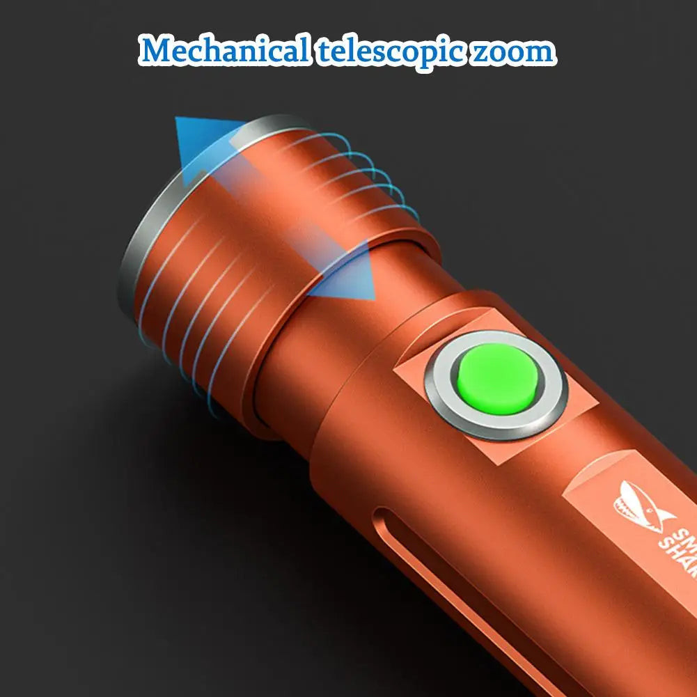 Mini Tactical LED Flashlight | 5 Modes USB Rechargeable Keychain