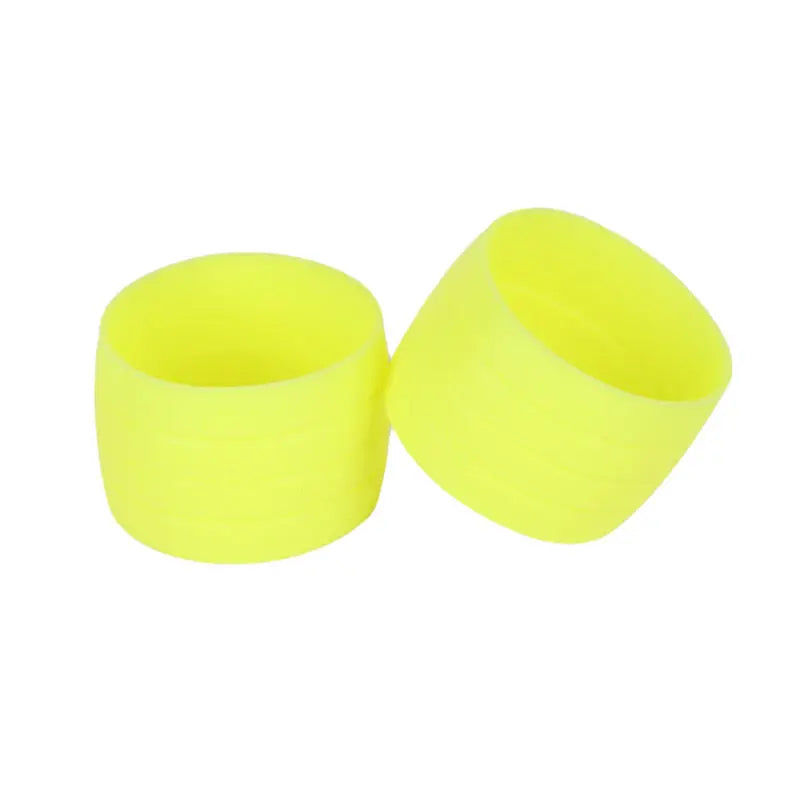 1 Pair Cycling Handlebar Tape Fixing Sleeve Ring Anti-skip Waterproof Plugs Protective Cover Bike Rubber Road Silicone Hand Peaceful Pleasures Health and Wellness Yellow