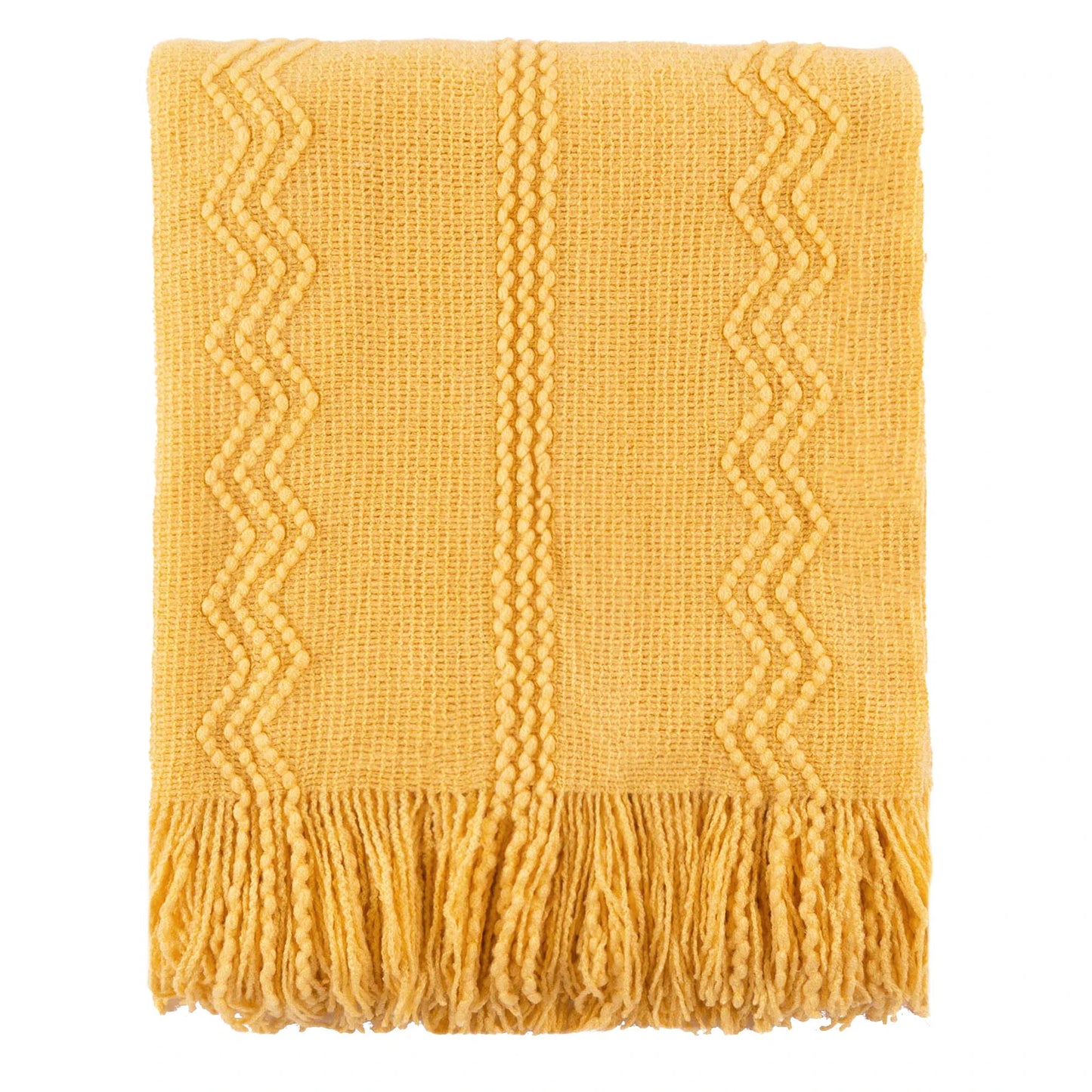 Battilo Olive Green Throw Blanket for Bed Couch Plaid Knitted Throws Cozy Lightweight Sofa Blanket for Spring Living Room Decor Peaceful Pleasures Health and Wellness Yellow 127x152cm