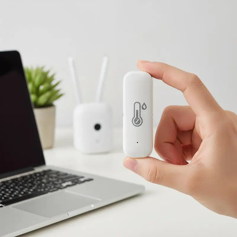 HELTC Zigbee Smart Temp & Humidity Sensor | App Control Smart Home Sensor Peaceful Pleasures Health and Wellness 1pcs