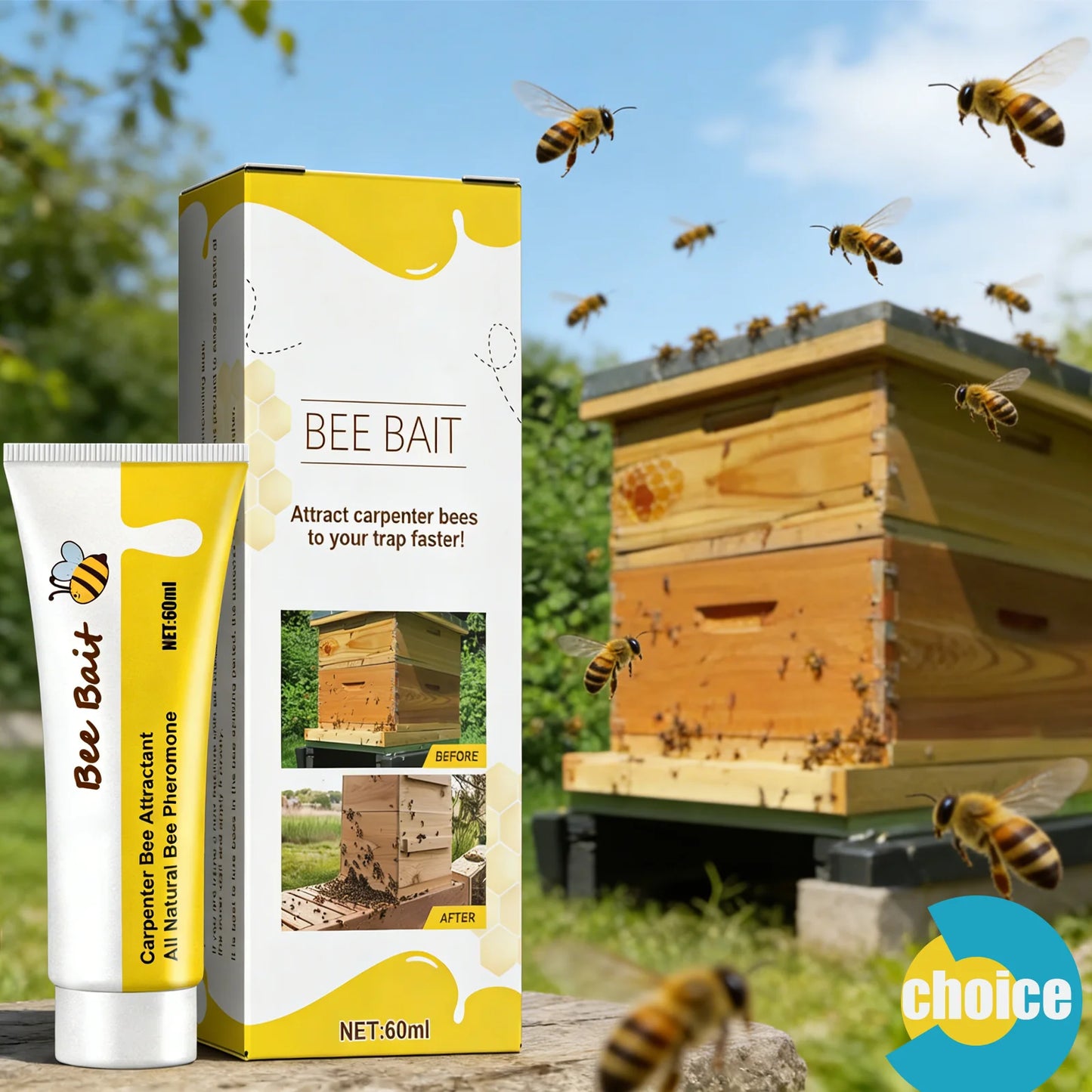 Bee Swarm Attractant Bait – Queen Pheromone Lure 60ml