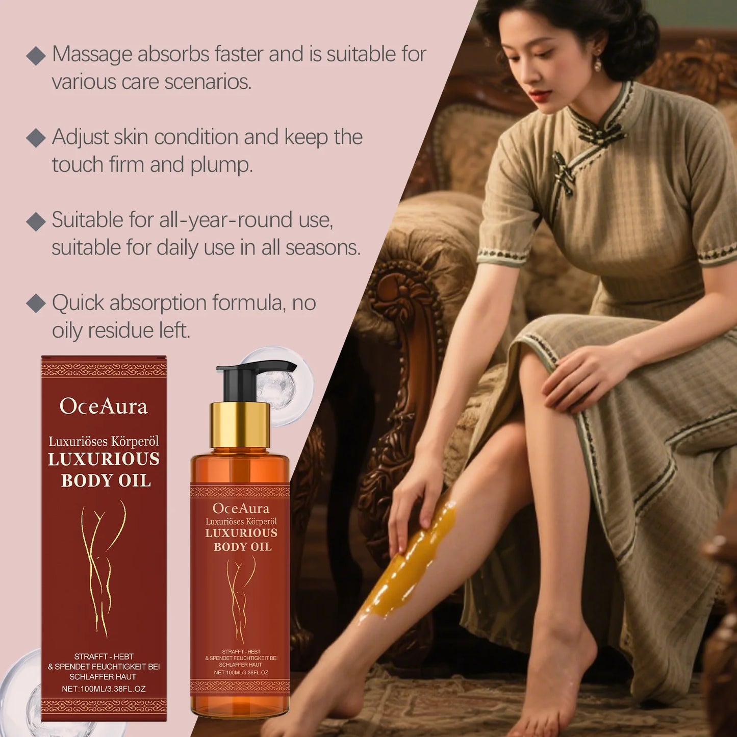 OceAura Firming Body Oil – Skin Tightening Anti-Cellulite