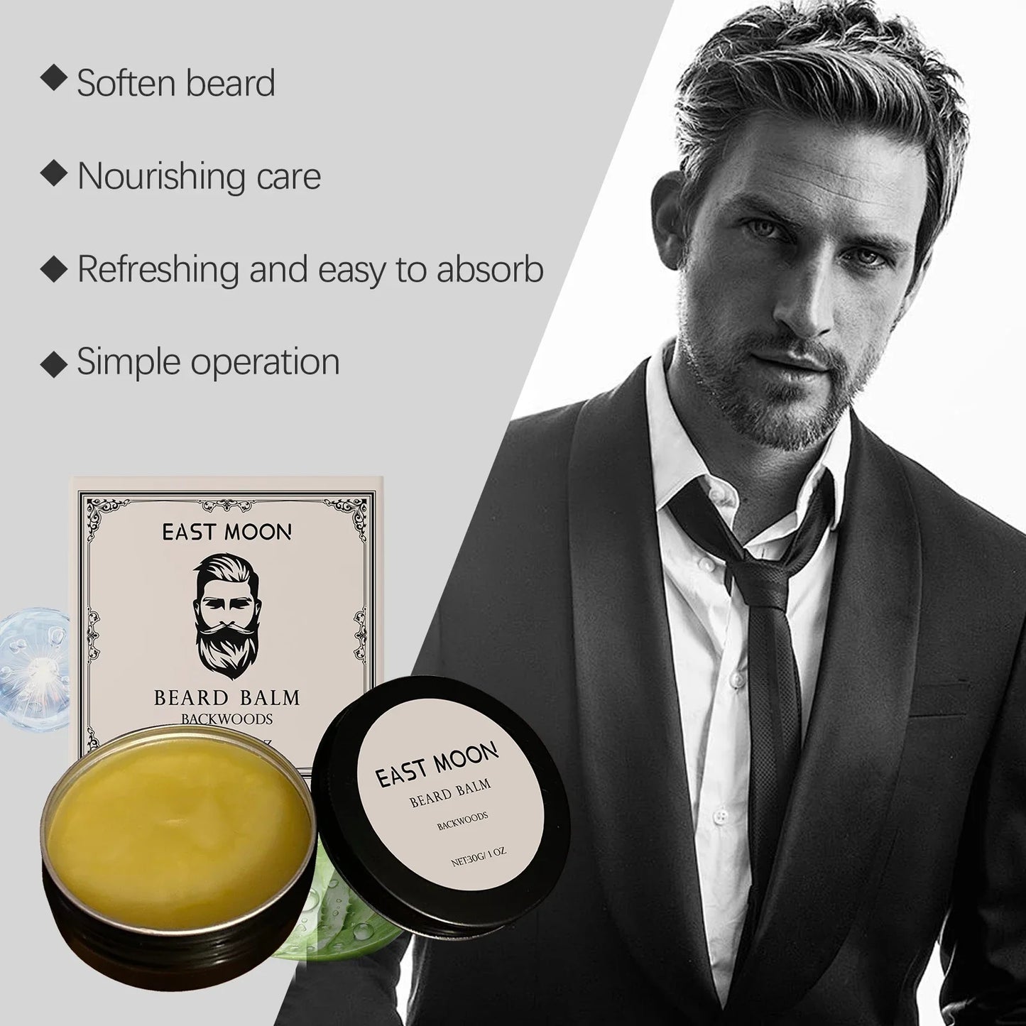 East Moon Shea Butter Beard Balm – Moisturizing & Frizz Control