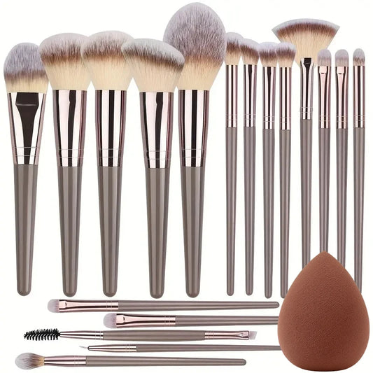 RUNTOIN Professional Makeup Brush Set 3-20 PCS – Soft & Fluffy Makeup Brush Set Peaceful Pleasures Health and Wellness ZD-18PCS-1BN