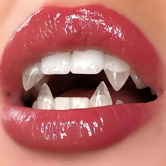 Transparent Resin Vampire Fangs – Halloween Décor 2pc/4pc Halloween Decoration Peaceful Pleasures Health and Wellness