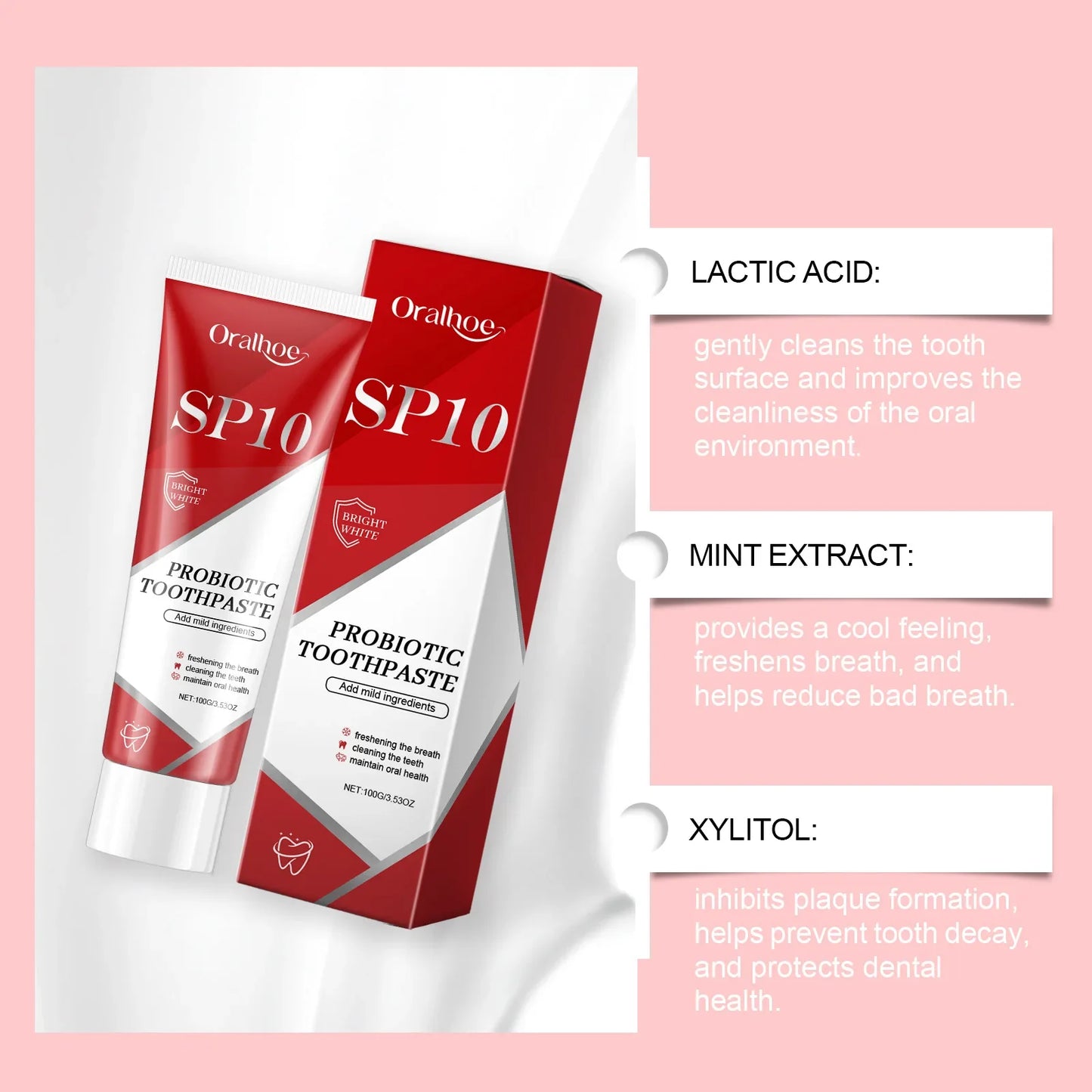 Oralhoe SP-10 Probiotic Whitening Toothpaste 100g/200g