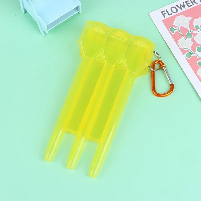 Portable Transparent Dart Box Case | Universal ABS Dart Holder Dart Storage Case Peaceful Pleasures Health and Wellness Yellow