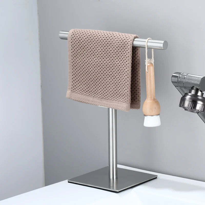 Free-Standing Hand Towel Holder – Black 304 Stainless Steel