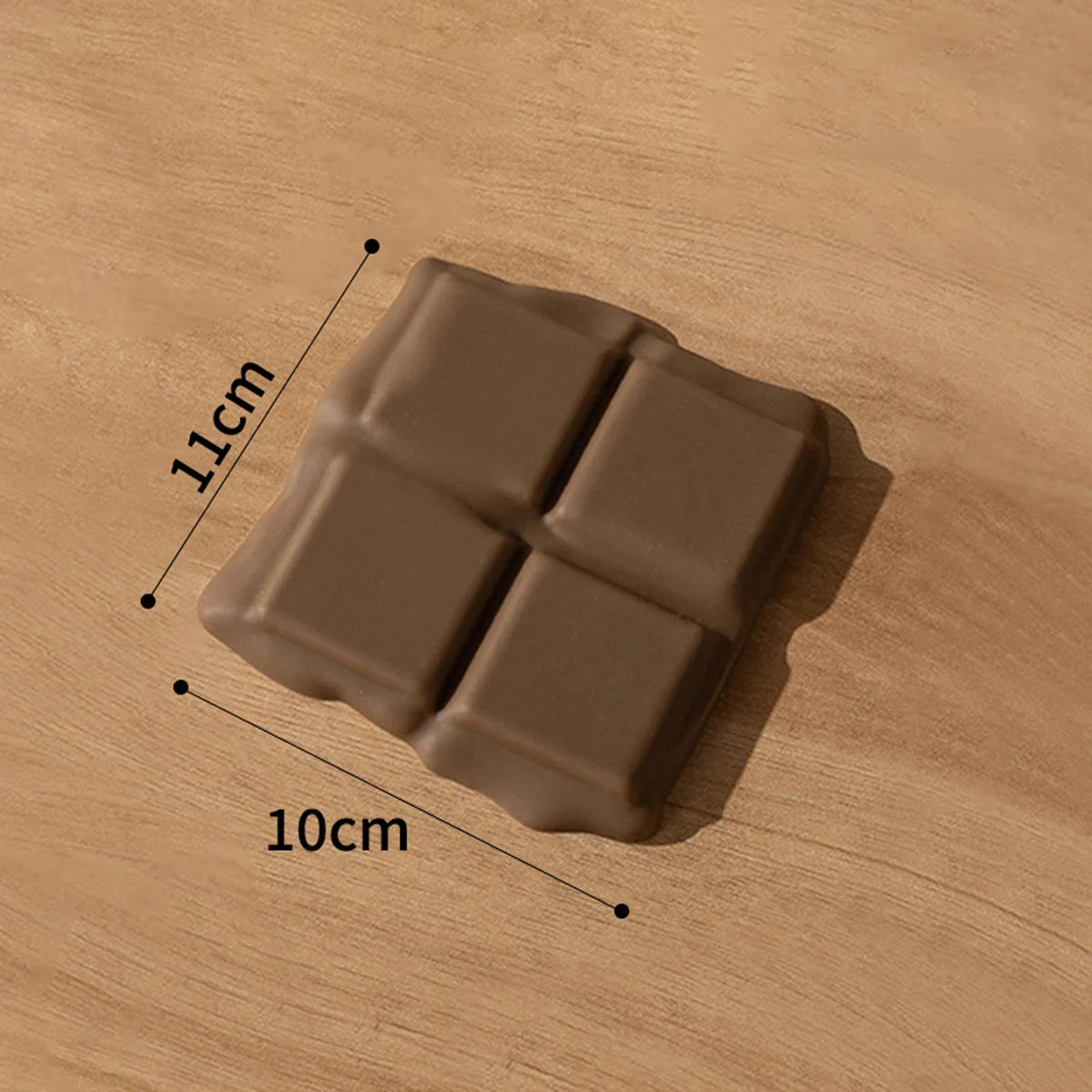 1Pcs Chocolate Shaped Silicone Coaster Thickened Anti-scalding Cookie Shaped Coaster Unique Creative Table Mat Coffee Peaceful Pleasures Health and Wellness Chocolate