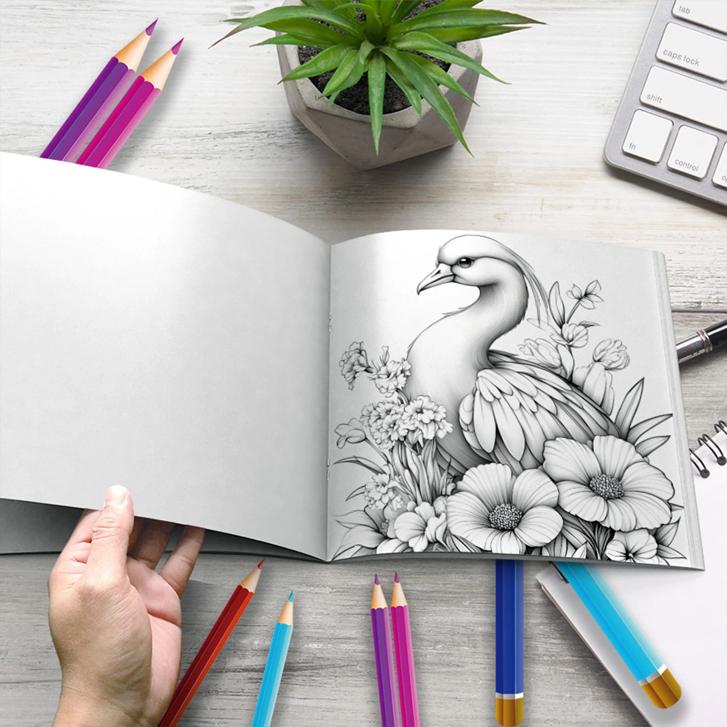 Bview Art 20 Pages Adult Coloring Books Stress Relief Doodle Drawing
