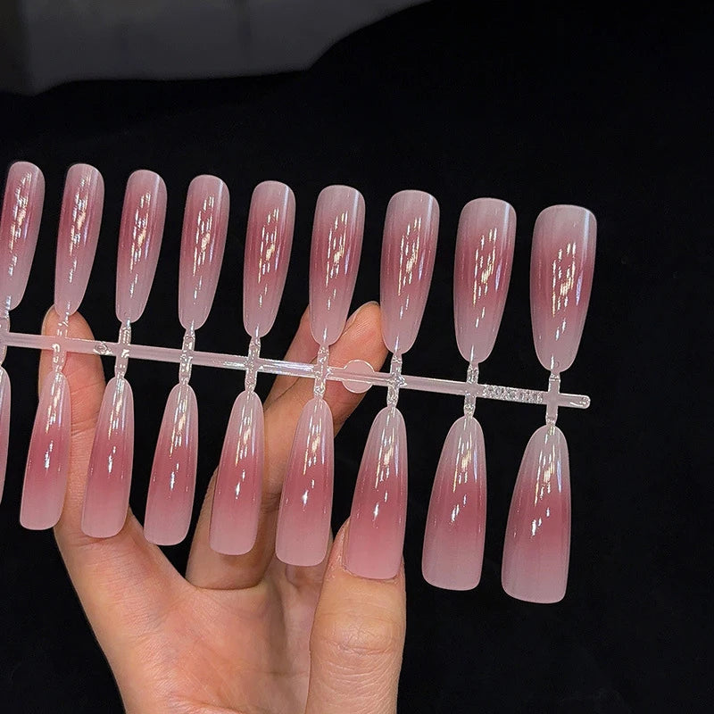 30Pcs Gradient Nude Color Fake Nail Press On Quick Extension Matte Wearable False Nails Natural Multi-Style Full Cover Nail Tips Peaceful Pleasures Health and Wellness