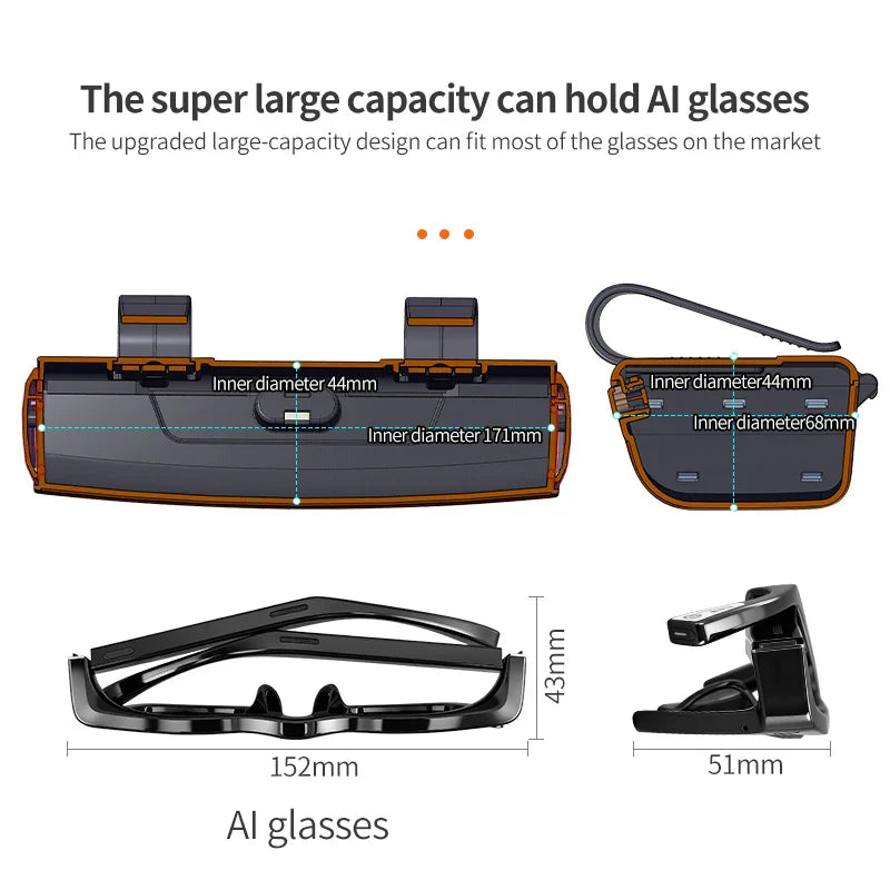 Car Sun Visor Glasses Case – Anti-Scratch Sunglasses Holder